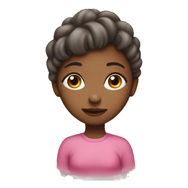 Girly girl with hands folded under her chin sticker