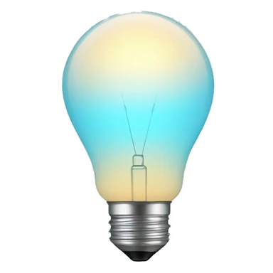 pastel blue light bulb sticker