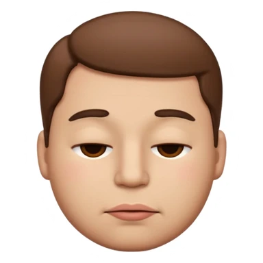 A male emoji with big fat lips with it’s eyes closed not smiling with n sticker