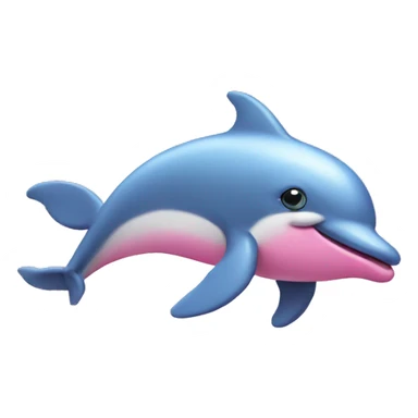 Pink dolphin  sticker