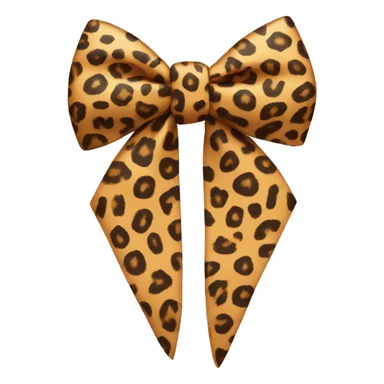 A cheetah print bow sticker