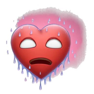 heart with rain sticker