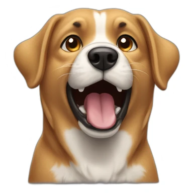 Dog barking very, very loud sticker