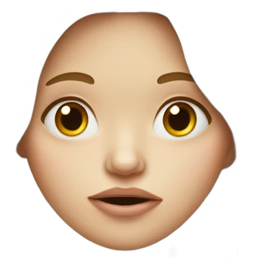 White girl with scrunched nose and pursed mouth sticker