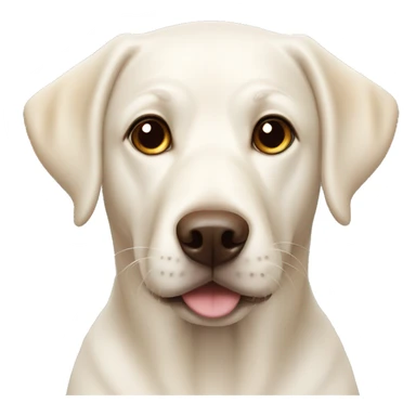 White Labrador with brown eyes sticker