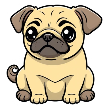 Pug sticker
