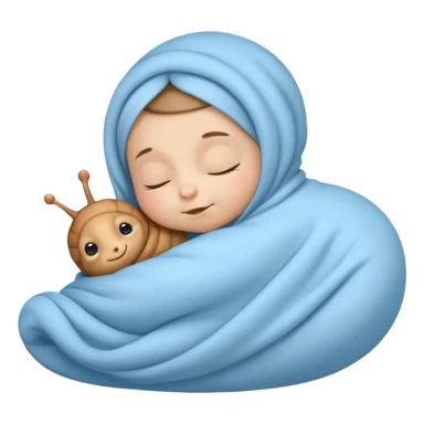 super cute adorable babysnail sleeping sleep gowns sticker