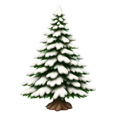Realistic isolated off white fir christmas tree   sticker