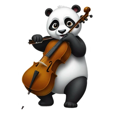 Panda playing a cello sticker