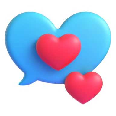 speech bubble with heart emoji, representing friendly conversation sticker