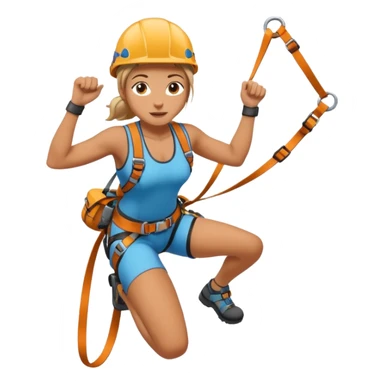female climbing sticker
