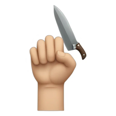 cuchillo en una mano  sticker