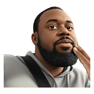 male portrait with beard sticker