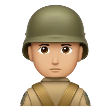 back view of soldier's head wearing military helmet sticker