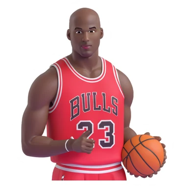 Michael Jordan Chicago Bulls basketball player upper body sticker
