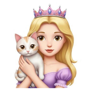 princess with a cat sticker
