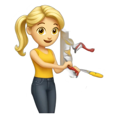 blond-mom assembling ikea bookshelf tools sticker