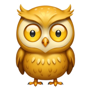 owl emoticon that is crying sticker