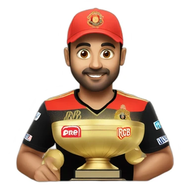 Rcb won ipl trophy sticker
