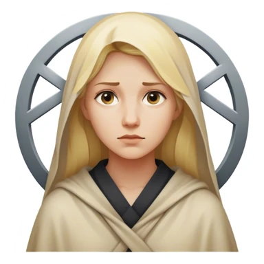 back of blonde woman stands at a crossroads between two paths—one illuminated, embodying thoughtful response; the other veiled in shadow, symbolizing instinctive reaction. sticker