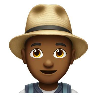 boy in hat portrait sticker