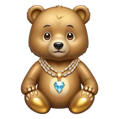 bear with diamond chainz sticker
