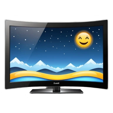 curved oled television sticker