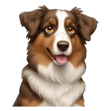 light brown australian shepherd sticker