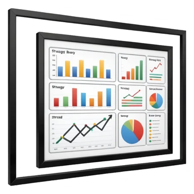 business strategy bord white sticker