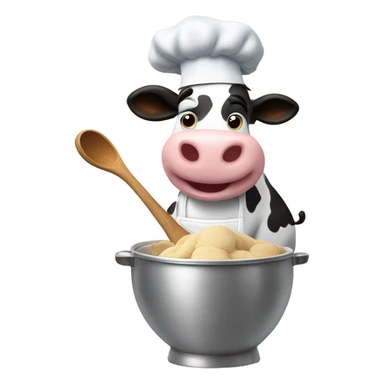 Cow making cookies sticker