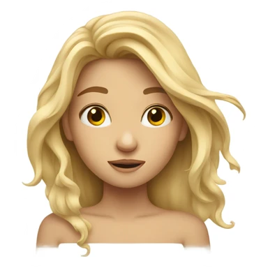 Wake up blond girl sticker