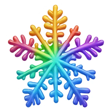 Rainbow snowflakes  sticker