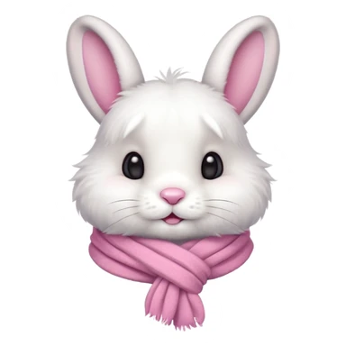 Cute bunny with scarf  sticker