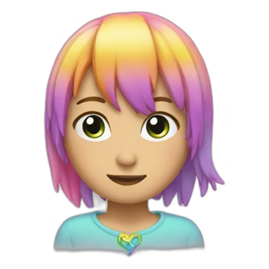 Coeur arc en ciel sticker