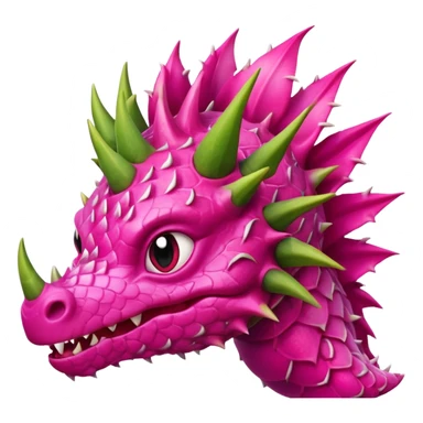 a dragon with the design of a dragon fruit sticker