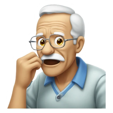 Coughing Grandpa sticker