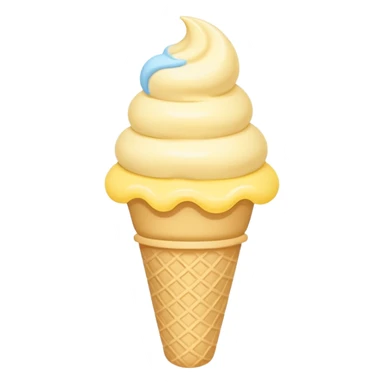 Ice cream emoji, pastel blue & yellow palette
Flat vector, minimal, cute emoji style sticker
