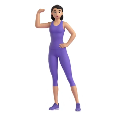 athletic woman standing pose sticker