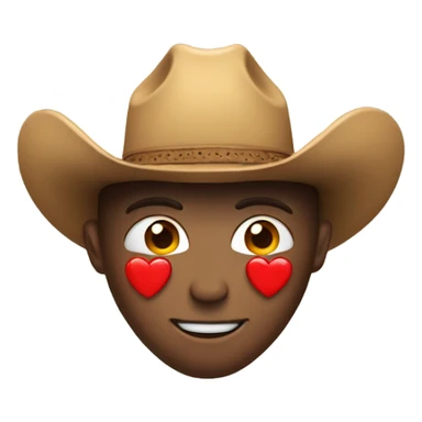 Heart with cowboy hat sticker