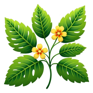 dull green leaves & dull colorful flowers filigree design, leaf shapes, flower shapes, nature shapes, toxic nature, toxic plants sticker