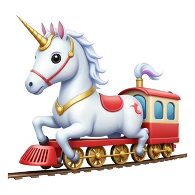 A unicorn on a train sticker