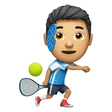 An asian guy playing padel sticker