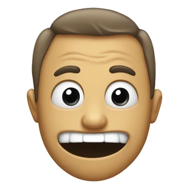 weird misshapen face sticker