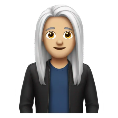 A white person with slick black hair  sticker