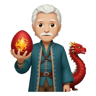 a white haired old man standing in Targaryen themed clothes, full body  sticker