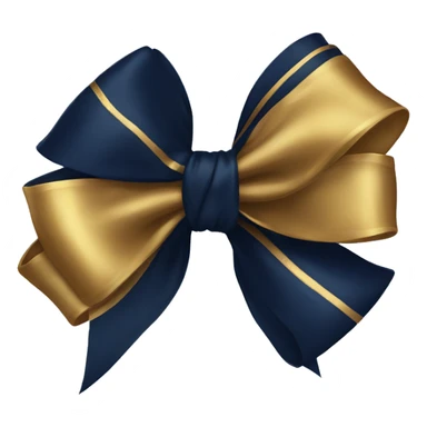 Navy blue and dark gold bow sticker