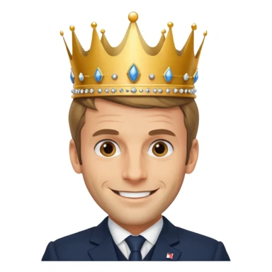 Manuel Macron avec une coronne sticker