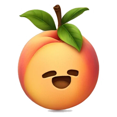 peach with a belly button sticker