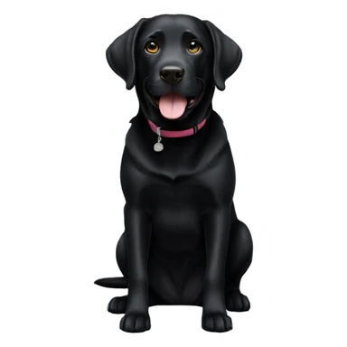 black labrador says "hi" sticker