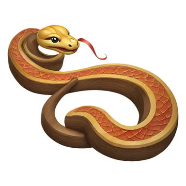 wood snake chinese new year  sticker
